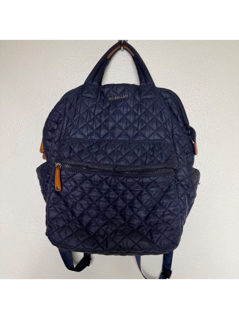 MZ Wallace Metro Utility Navy Blue Quilted Nylon Backpack